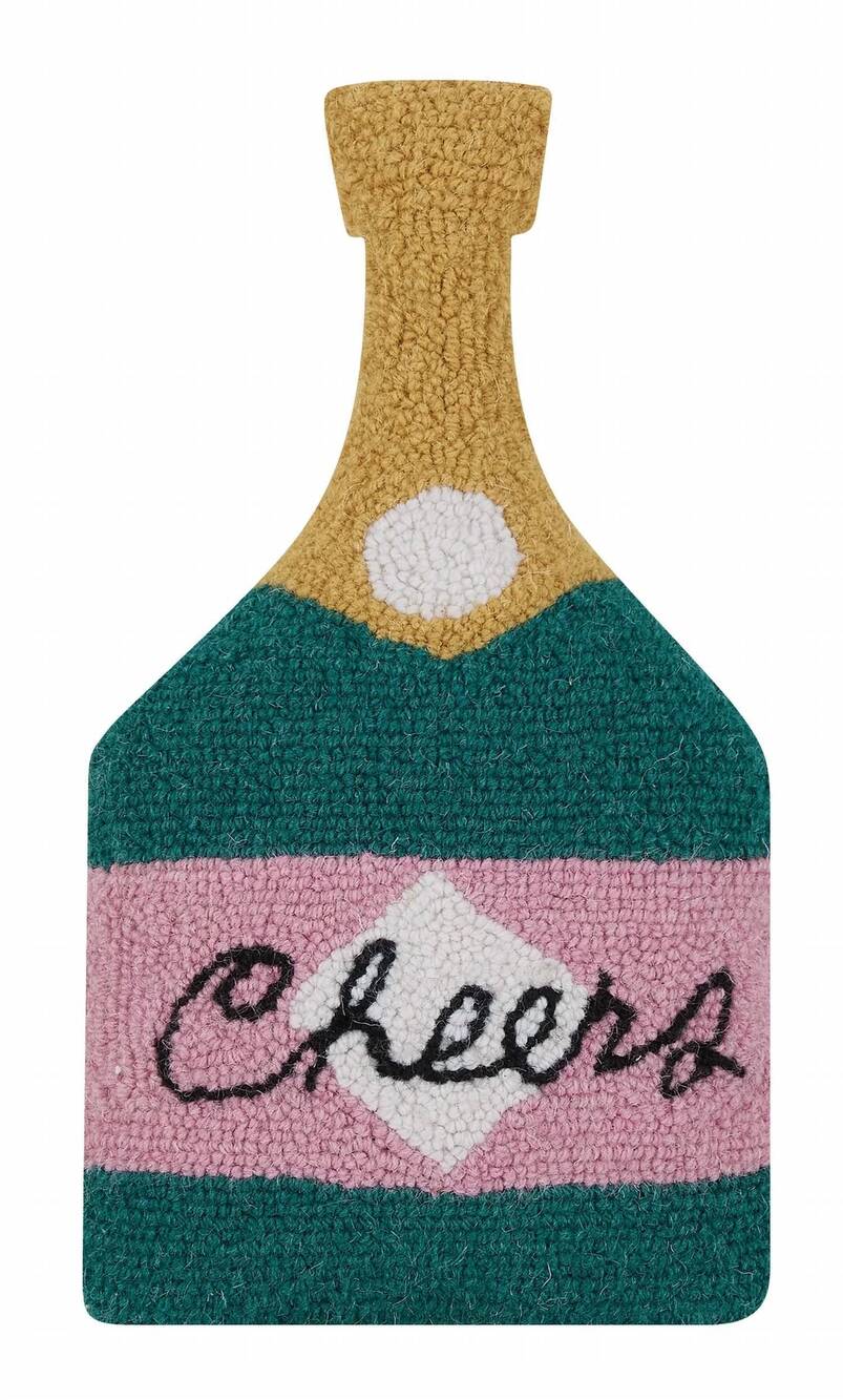 NEW PEKING HANDICRAFT cheers hook pillow in green